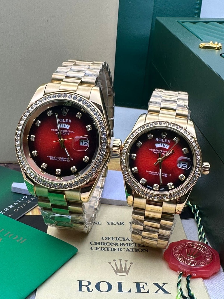 ROLEX OYSTER PERPECTUAL DAY - DATE RED EDITION WATCH