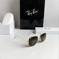 RAY-BAN STYLISH SUNGLASSES (WITH ORIGNAL BRAND KIT) GOLD/BLACK R0007