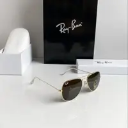 RAY-BAN STYLISH SUNGLASSES (WITH ORIGNAL BRAND KIT) GOLD/BLACK R0007