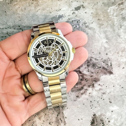 ARMANI_AUTO_                      GOLD_TT_WHITE  (WATCH)