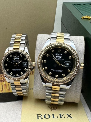 ROLEX OYSTER PERPECTUAL DAY - DATE BLACK_SILVER EDITION WATCH