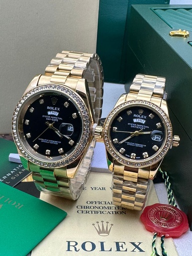 ROLEX OYSTER PERPECTUAL DAY - DATE GOLD_BLACK EDITION WATCH