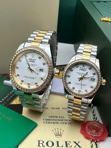 ROLEX OYSTER PERPECTUAL DAY - DATE SILVER_GOLD EDITION WATCH