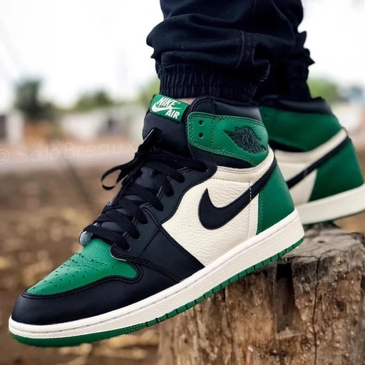 AIR JORDAN RETRO 1  BLACK-GREEN SHOE